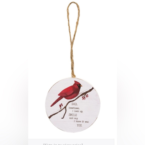 *Dad Round Cardinal Ornament - Picture 11 of 11